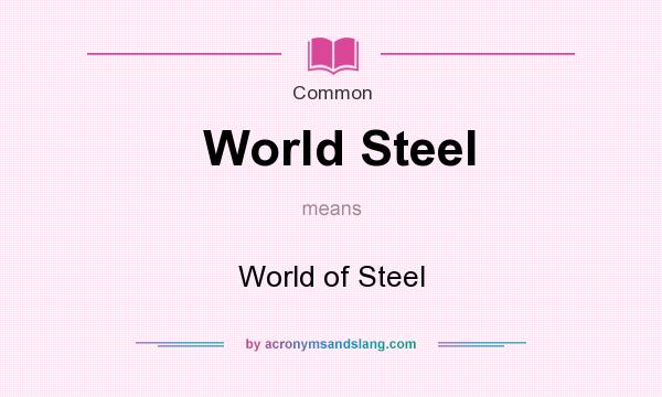 What does World Steel mean? It stands for World of Steel