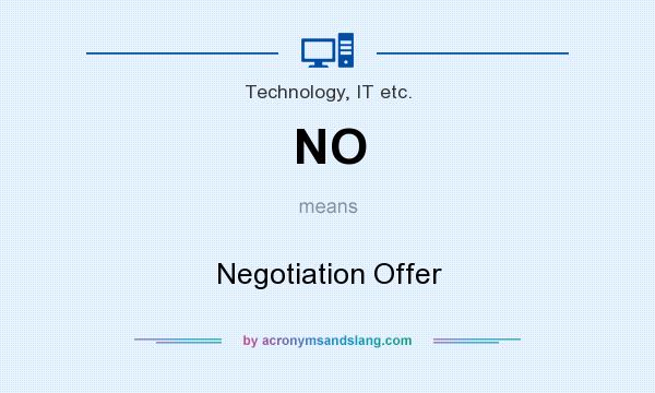 What does NO mean? It stands for Negotiation Offer