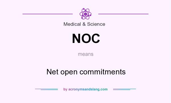 What does NOC mean? It stands for Net open commitments