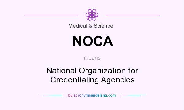 What does NOCA mean? It stands for National Organization for Credentialing Agencies