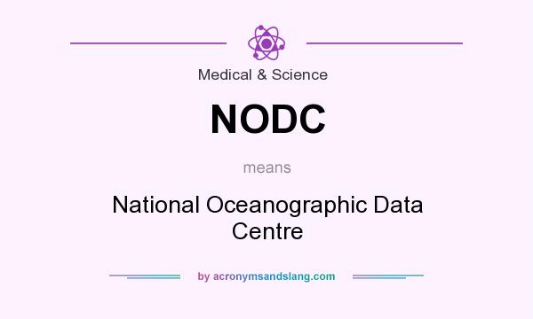 What does NODC mean? It stands for National Oceanographic Data Centre