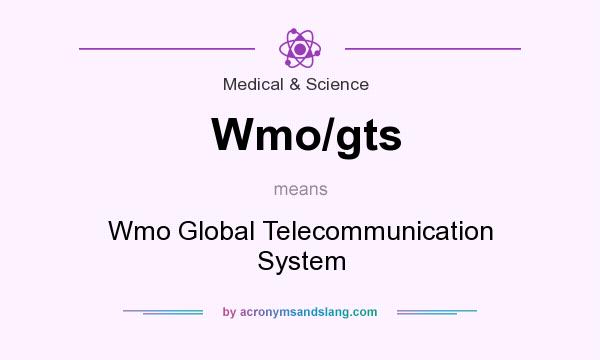 What does Wmo/gts mean? It stands for Wmo Global Telecommunication System