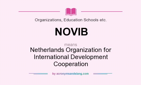 What does NOVIB mean? It stands for Netherlands Organization for International Development Cooperation