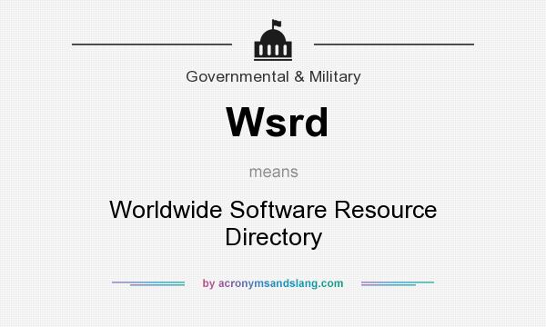 What does Wsrd mean? It stands for Worldwide Software Resource Directory
