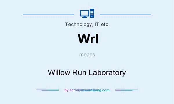 What does Wrl mean? It stands for Willow Run Laboratory