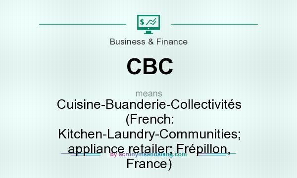 What does CBC mean? It stands for Cuisine-Buanderie-Collectivités (French: Kitchen-Laundry-Communities; appliance retailer; Frépillon, France)