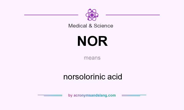 What does NOR mean? It stands for norsolorinic acid