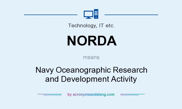 What does NORDA mean? It stands for Navy Oceanographic Research and Development Activity