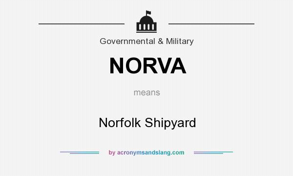 What does NORVA mean? It stands for Norfolk Shipyard