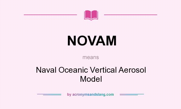 What does NOVAM mean? It stands for Naval Oceanic Vertical Aerosol Model