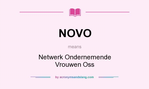 What does NOVO mean? It stands for Netwerk Ondernemende Vrouwen Oss
