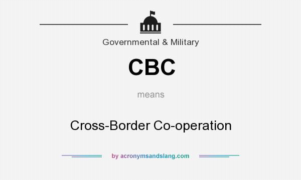 What does CBC mean? It stands for Cross-Border Co-operation