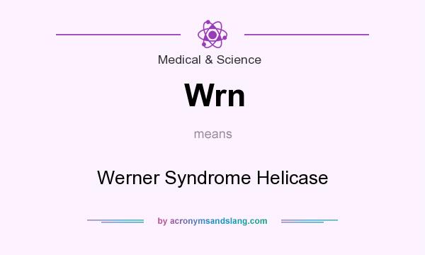 What does Wrn mean? It stands for Werner Syndrome Helicase