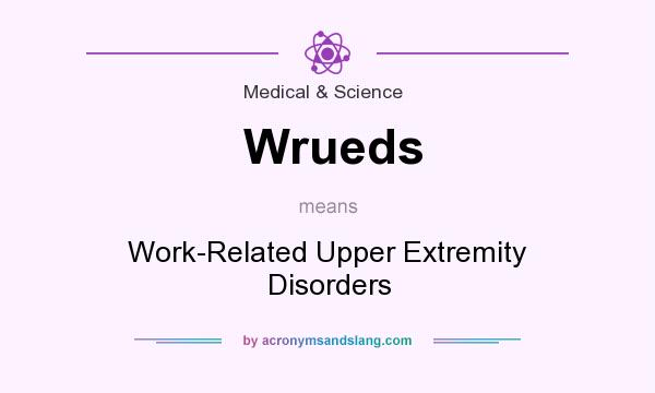 What does Wrueds mean? It stands for Work-Related Upper Extremity Disorders