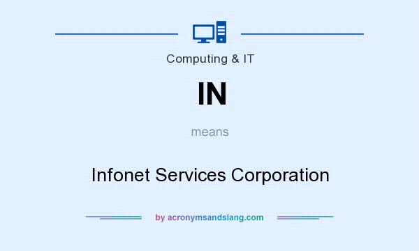 What does IN mean? It stands for Infonet Services Corporation
