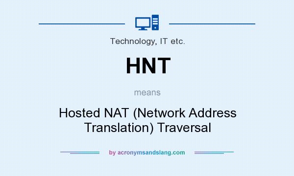 What does HNT mean? It stands for Hosted NAT (Network Address Translation) Traversal