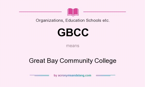 What does GBCC mean? It stands for Great Bay Community College
