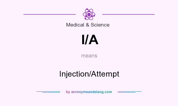 What does I/A mean? It stands for Injection/Attempt