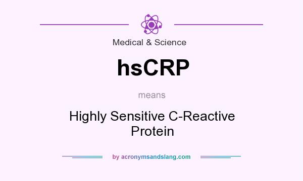 What does hsCRP mean? It stands for Highly Sensitive C-Reactive Protein