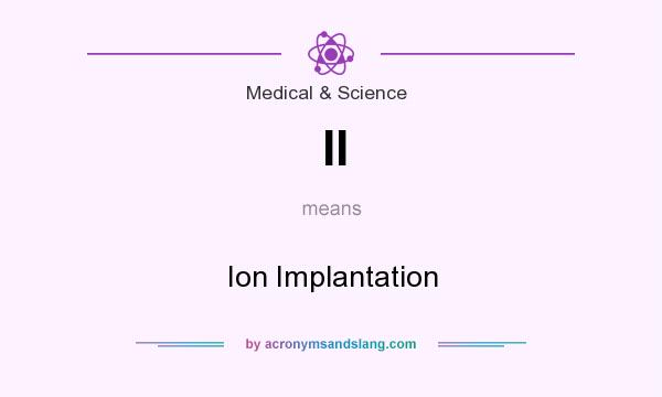 What does II mean? It stands for Ion Implantation