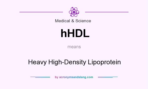 What does hHDL mean? It stands for Heavy High-Density Lipoprotein