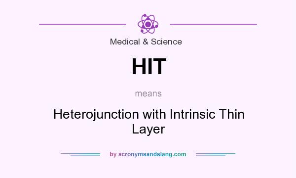 What does HIT mean? It stands for Heterojunction with Intrinsic Thin Layer