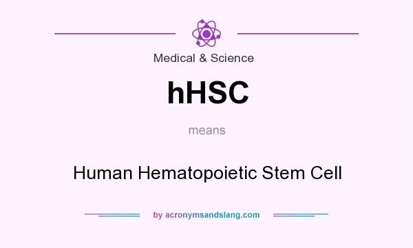 What does hHSC mean? It stands for Human Hematopoietic Stem Cell