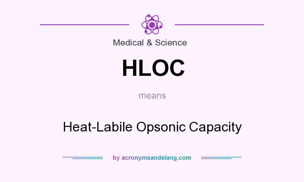 What does HLOC mean? It stands for Heat-Labile Opsonic Capacity