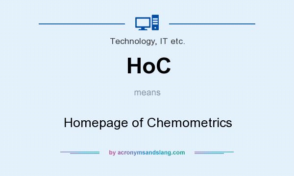 What does HoC mean? It stands for Homepage of Chemometrics