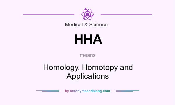 What does HHA mean? It stands for Homology, Homotopy and Applications