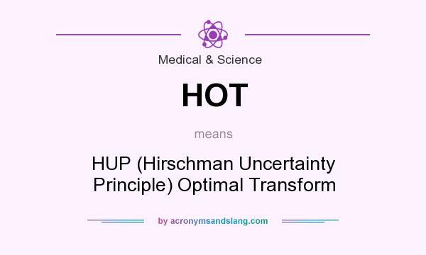 What does HOT mean? It stands for HUP (Hirschman Uncertainty Principle) Optimal Transform