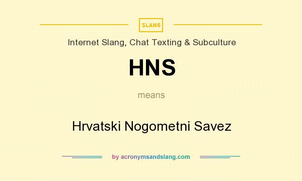 What does HNS mean? It stands for Hrvatski Nogometni Savez