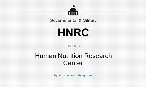 What does HNRC mean? It stands for Human Nutrition Research Center