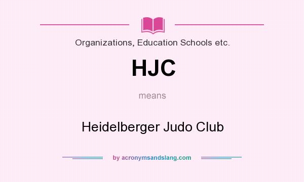 What does HJC mean? It stands for Heidelberger Judo Club