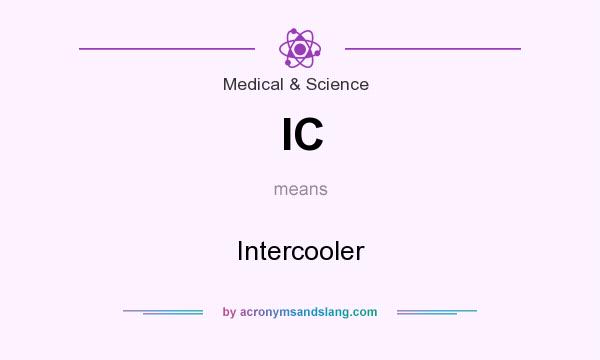 What does IC mean? It stands for Intercooler