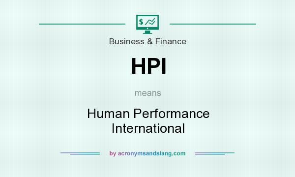 What does HPI mean? It stands for Human Performance International