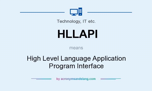 What does HLLAPI mean? It stands for High Level Language Application Program Interface