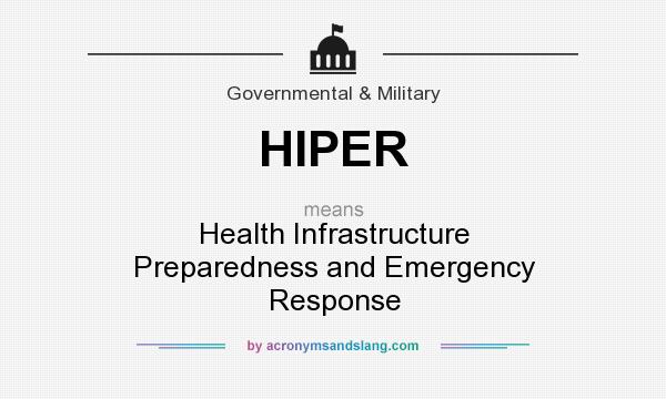 What does HIPER mean? It stands for Health Infrastructure Preparedness and Emergency Response