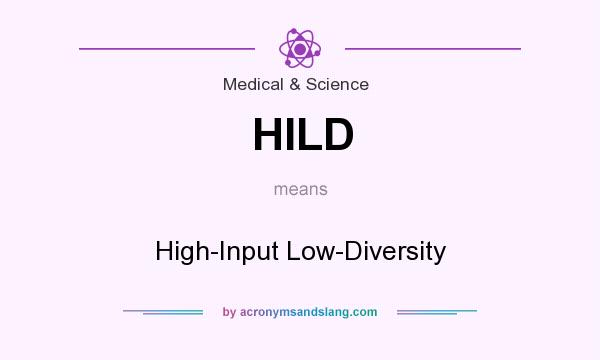 What does HILD mean? It stands for High-Input Low-Diversity