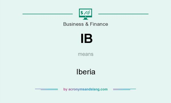 What does IB mean? It stands for Iberia