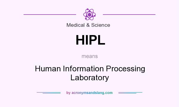 What does HIPL mean? It stands for Human Information Processing Laboratory