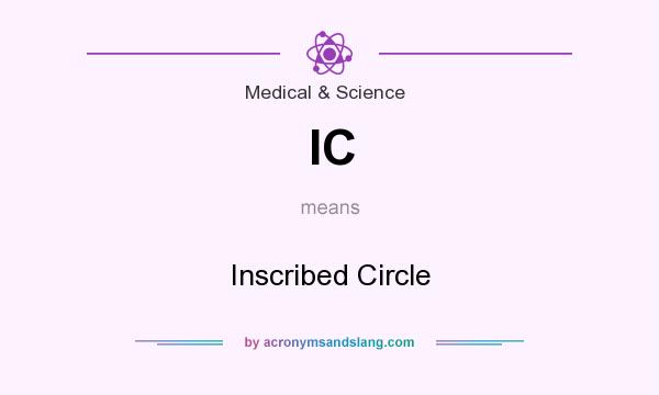 What does IC mean? It stands for Inscribed Circle