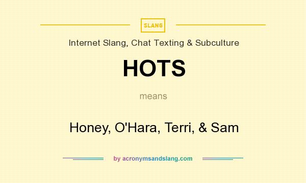 What does HOTS mean? It stands for Honey, O`Hara, Terri, & Sam