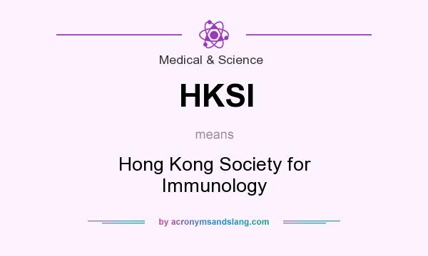 What does HKSI mean? It stands for Hong Kong Society for Immunology