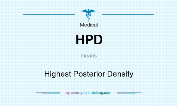 What does HPD mean? It stands for Highest Posterior Density