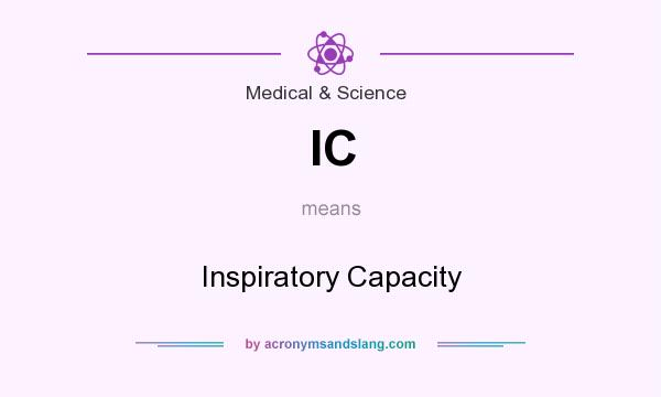 What does IC mean? It stands for Inspiratory Capacity