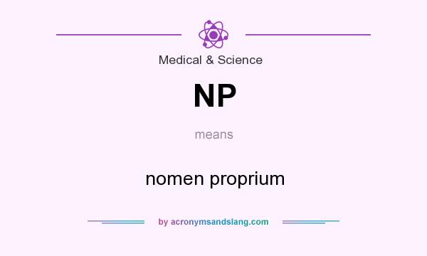 What does NP mean? It stands for nomen proprium