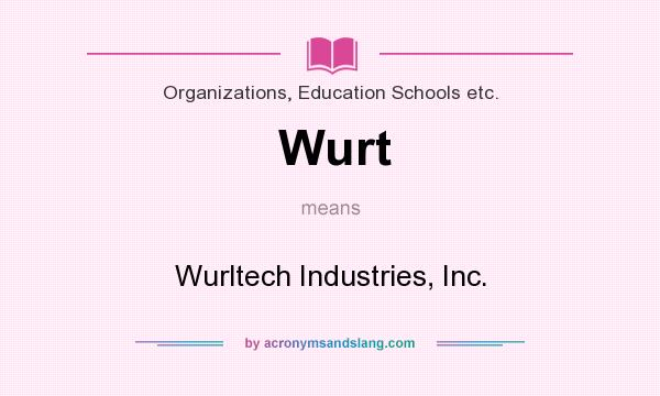 What does Wurt mean? It stands for Wurltech Industries, Inc.