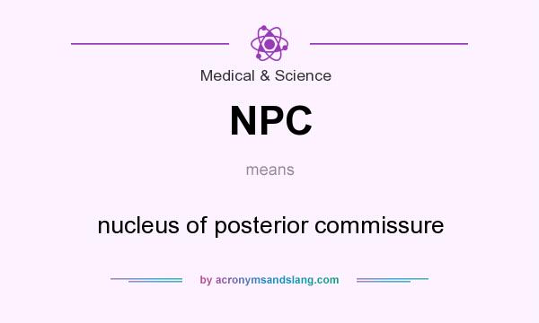 What does NPC mean? It stands for nucleus of posterior commissure