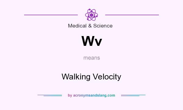 What does Wv mean? It stands for Walking Velocity